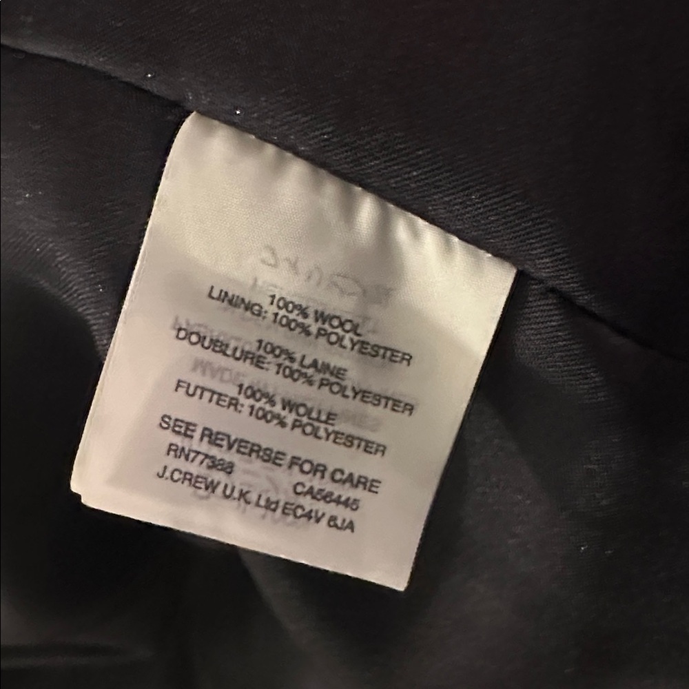 J. Crew Black Single-Breasted Wool  Coat - Picture 6 of 6